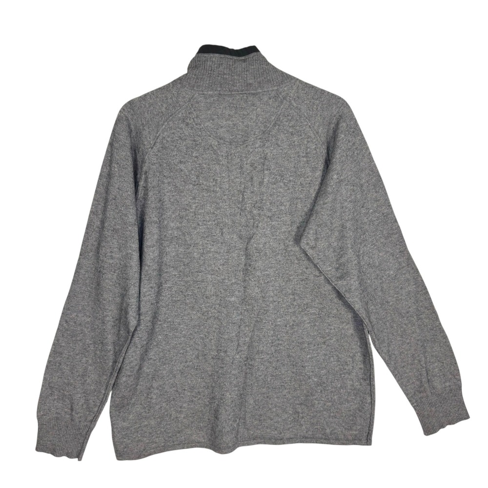 The North Face Quarter Zip Sweater XL Grey Cotton Wool Blend Gorpcore Outdoor - Picture 3 of 8